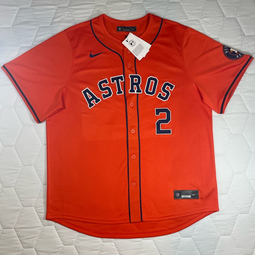 Men’s Nike Houston Astros Jersey Orange Size XL